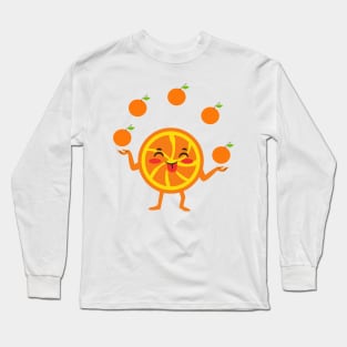 Juicy orange juggling Long Sleeve T-Shirt